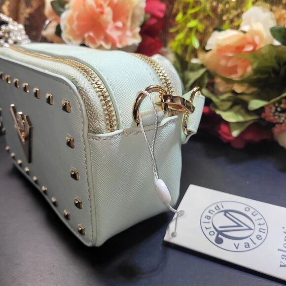 NWT Valentino Orlandi Mint Green Double Zip Camera Bag - Picture 7 of 16